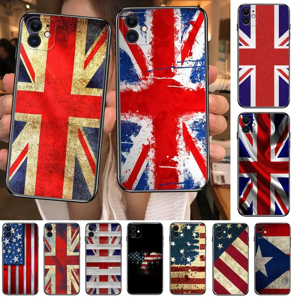 

England British Uk Union Jack Flag DIY Phone Cases For iphone 11 Pro Max case 12 Pro Max 8 PLUS 7 PLUS 6S iphone XR X XS mini m