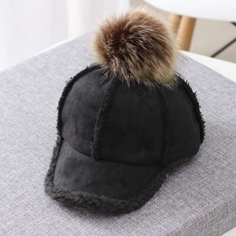 Модная женская шапка для родителей и детей девочек на осень зиму Кепка с лисьим