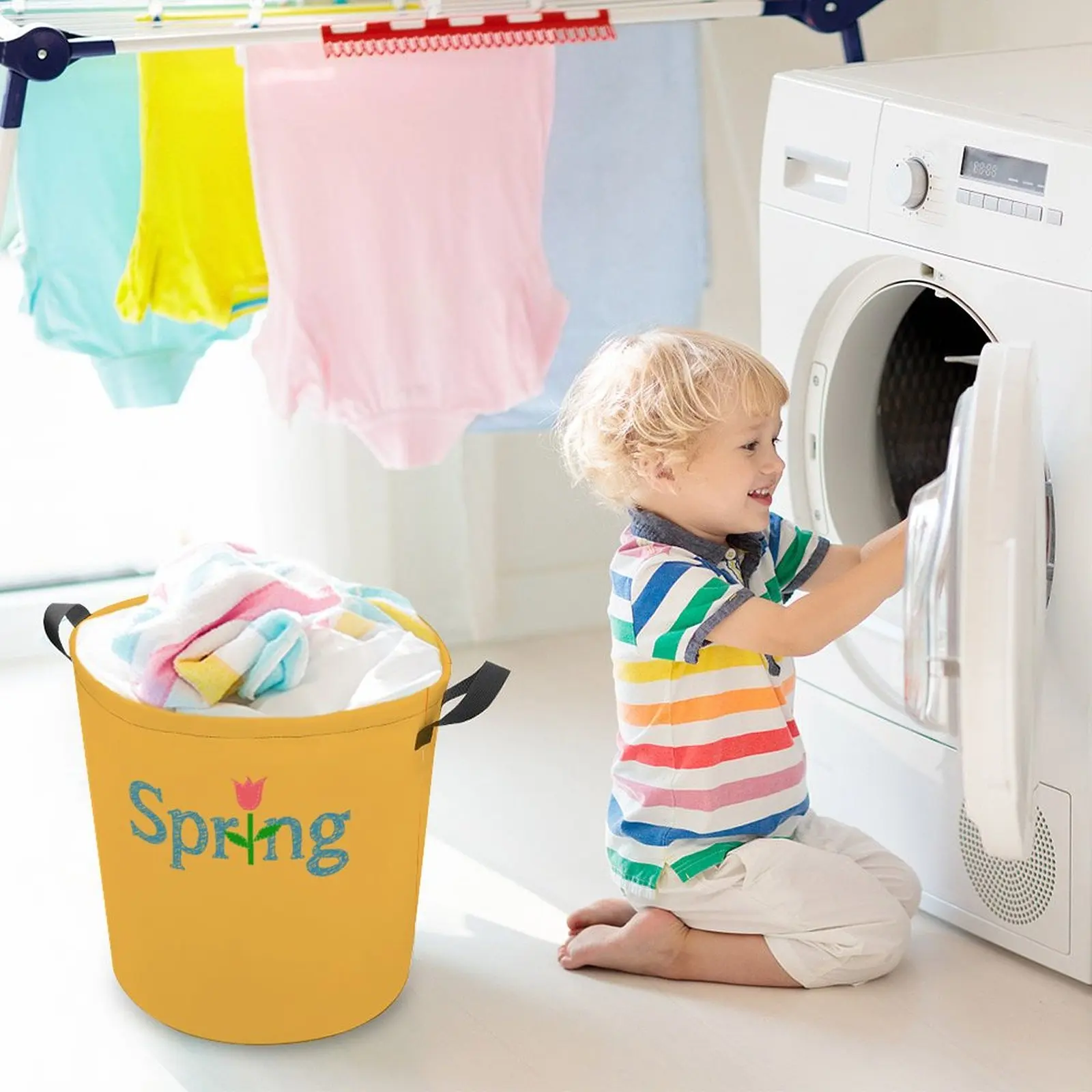 

Foldable Storage Hamper Large Capacity Laundry Basket Dirty Clothes Toy Sundries Storage Bag Portable Organizer