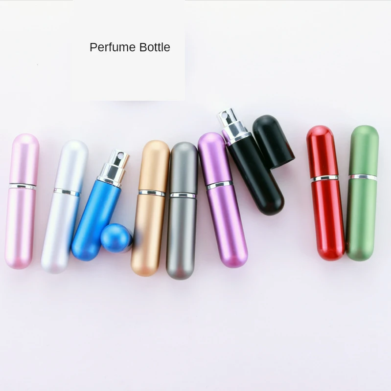 

5PCS 5ml Various Type Aluminum Perfume Refillable Atomizer Spray Bottle Hot Sale Cosmetic Containers