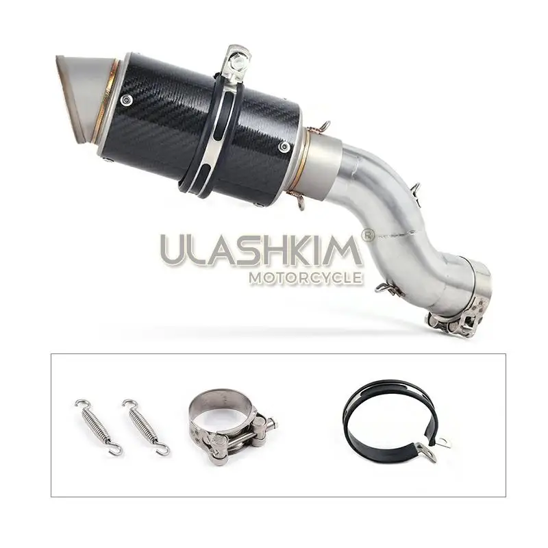

Free Shipping motorcycle Exhaust Middle pipe Muffler full System Pipe Pipe Tube Slip On For Kawasaki Z900 Z 900 2017 2018 Q