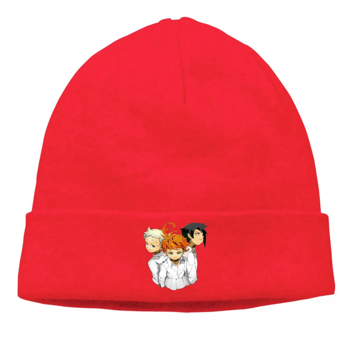 

The Promised Neverland Anime Skullies Beanies Caps Ray Emma And Norman Knitted Winter Warm Bonnet Hats Ski Cap