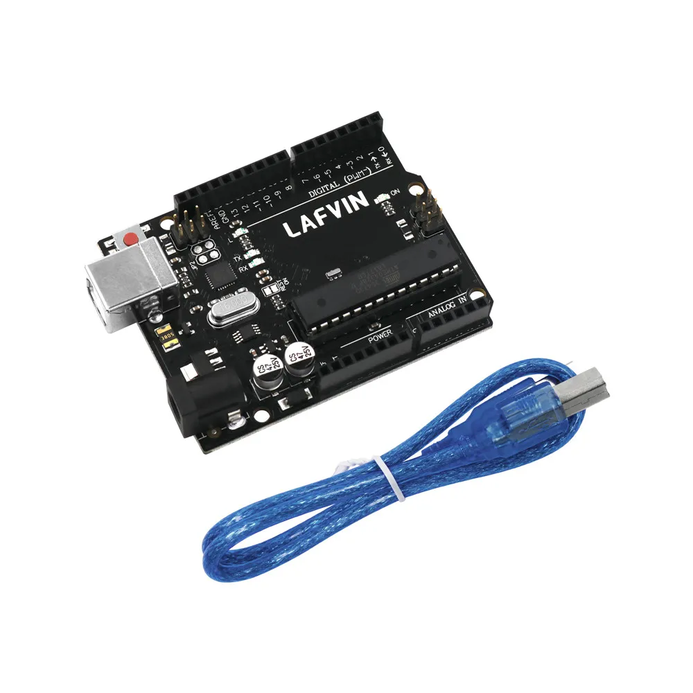 10 шт./лот LAFVIN для UNO R3 плата ATmega328P ATMEGA16U2 с USB кабелем для Arduino