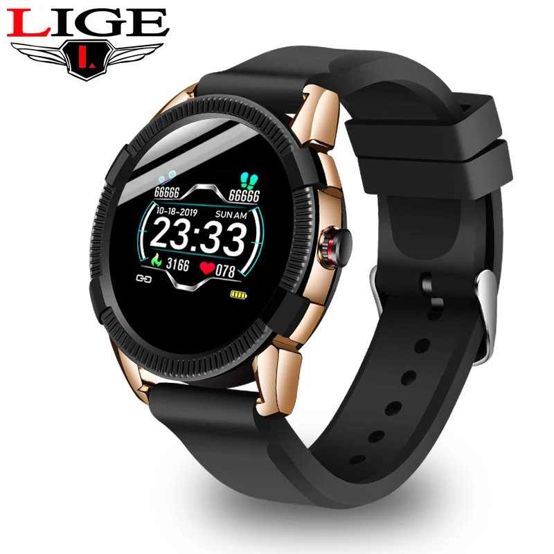 

LIGE New Smart Watch Women Men Sport Smart Watch Fitness Tracker IP67 Waterproof Heart Rate Blood Pressure Pedometer Android ios