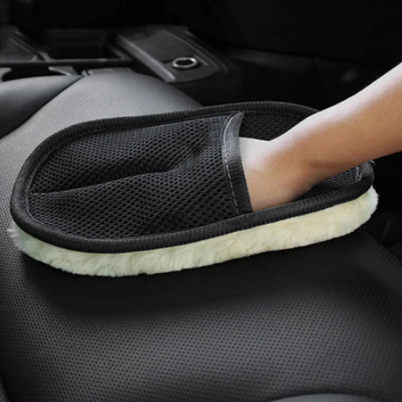 

Multi-Function Car Washing Gloves Car Cleaning Car Brush Cleaner Soft Artificial Wool Motorcycle Wash Care with sponge brush