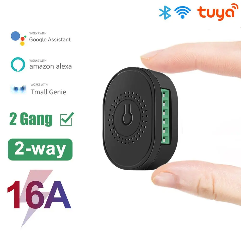 

16A WIFI Mini Switch Tuya Smart Life APP Push Button Light Switch RF 433Mhz Wall Panel DIY Relay Module Timer Google Home Alexa