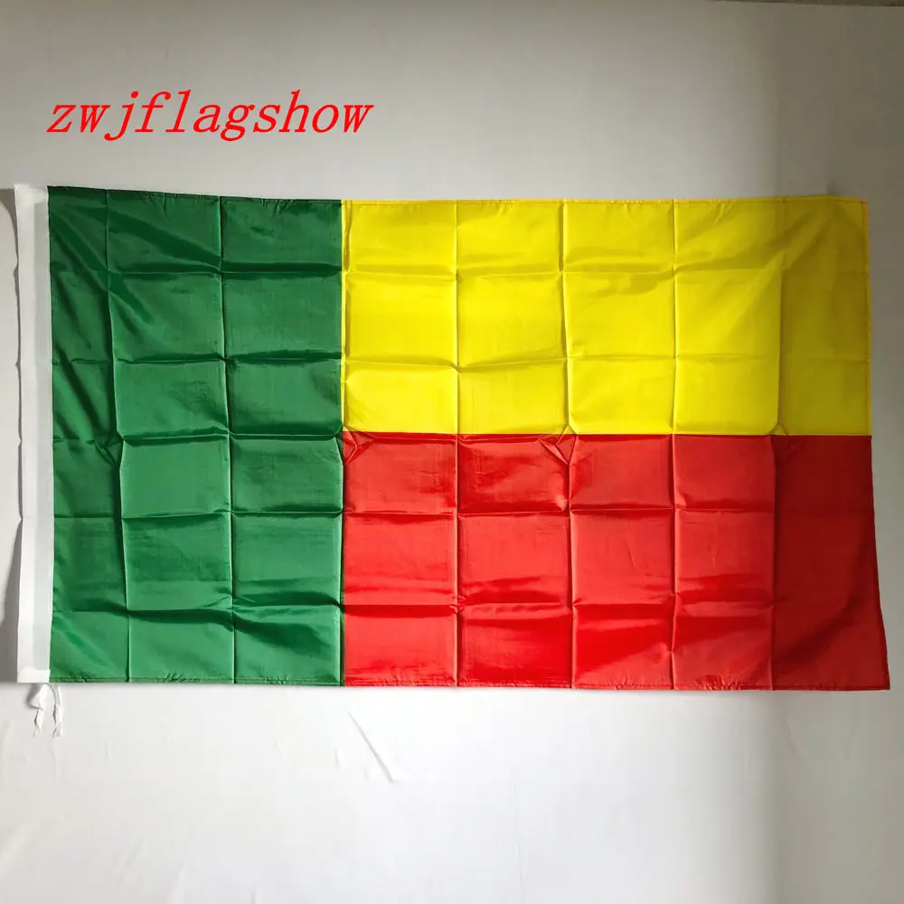 

zwjflagshow Benin flag free shipping 90x150cm Benin flag 3x5ft polyester fabrics hanging flag banner for decoration