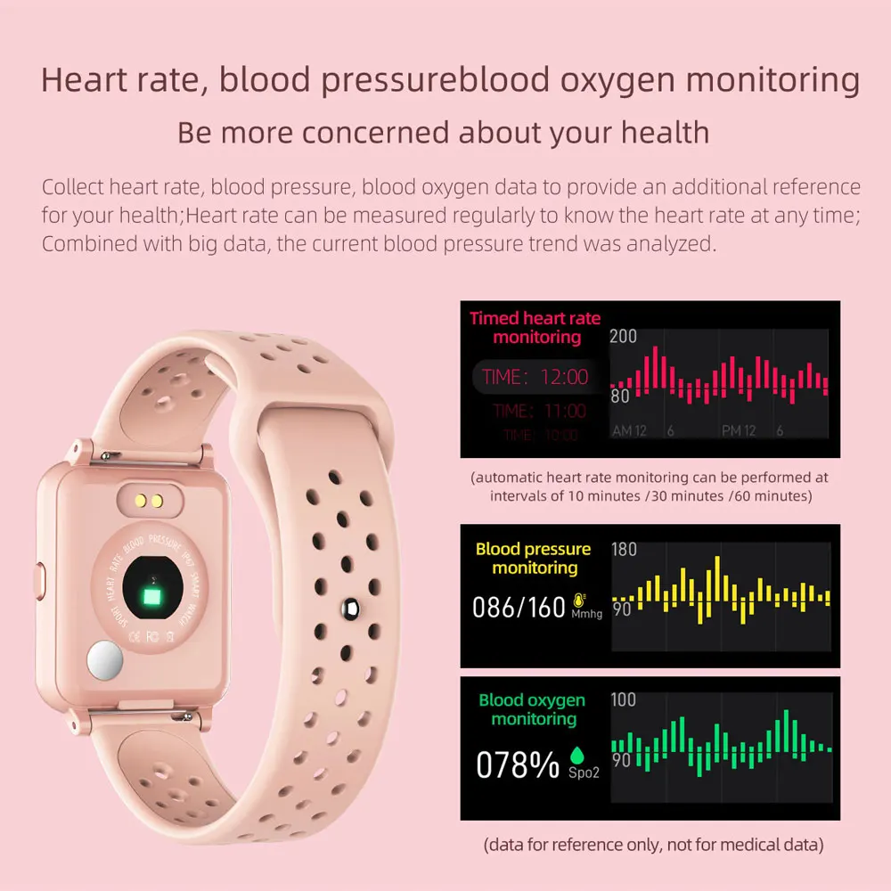 

Smart Watch Body Temperature Monitor Watch Heart Rate Blood Pressure Sleep Monitor Waterproof Fitness Sport Men Women Smartwatch