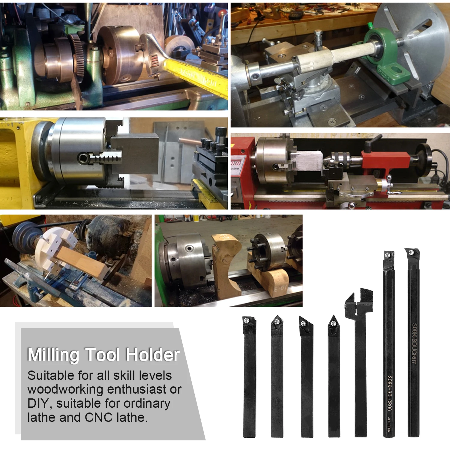 Держатель фрезерного инструмента 8 мм с высокой твердостью, быстрой режущей эффективностью, фрезерный станок ЧПУ с вставкой и гаечным ключом.