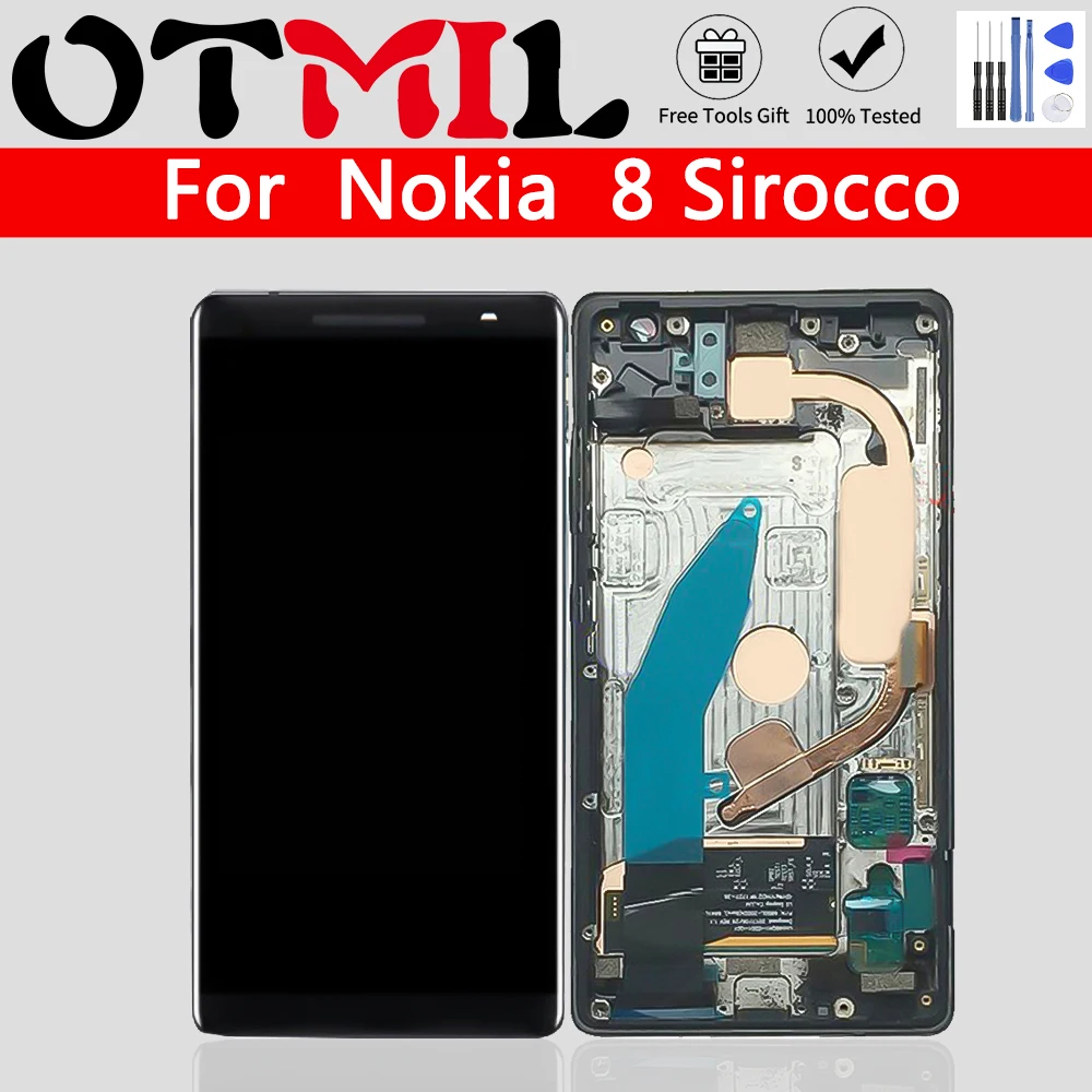 5 '𧄀% протестированный ЖК-дисплей для Nokia 8 Sirocco ЖК-сенсорный экран дигитайзер