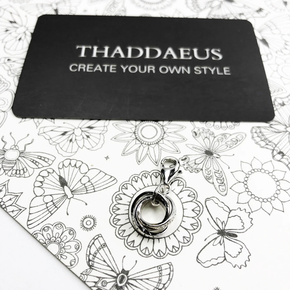 Женское колье из серебра 2019 пробы с подвеской петлей|Ювелирные шармы| |