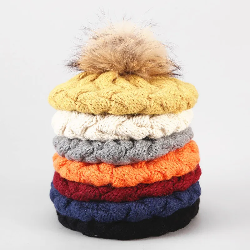 Теплая женская шапка LVYI013 новая зимняя вязаная ручной работы женский берет с