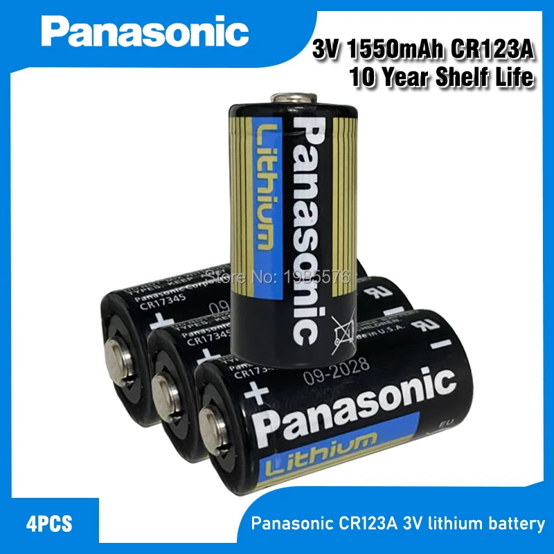 Оригинальный PANASONIC CR123A CR123 123A CR 123 A123 CR17345 16340 3 в 4 шт. литиевая батарея для камеры