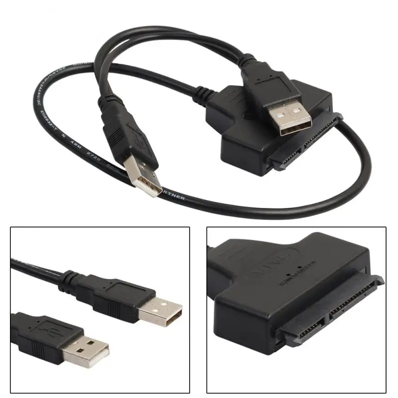 

Usb To Sata USB 2.0 To 2.5inch HDD 7+15pin SATA Hard Drive Cable Adapter For SATA SSD & HDD Adapter Usb2.0 Power Supply