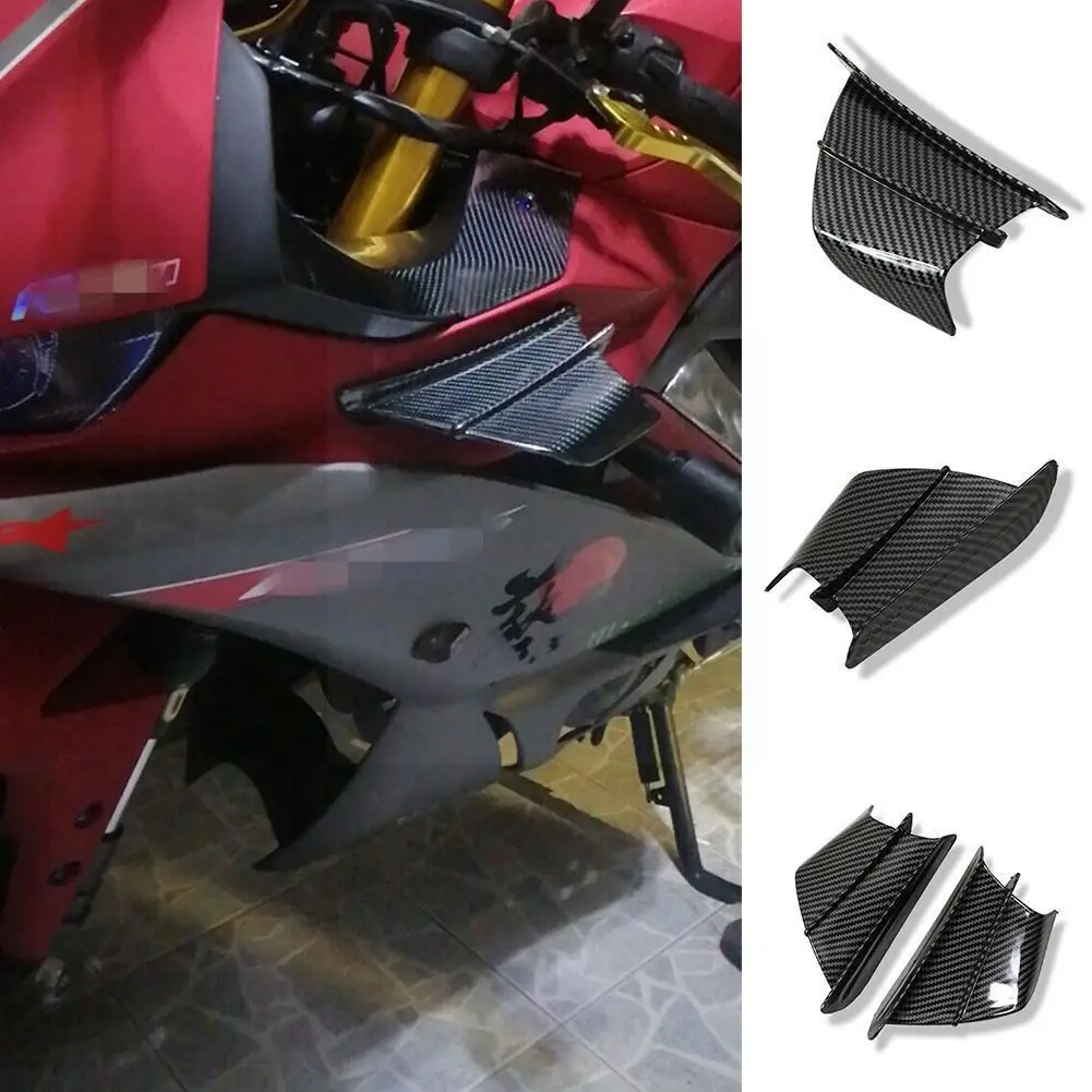 

Universal Motorcycle Carbon Fiber Look Side Motorcycle Wind Air Screen Spoiler Risen Windshield Adjustable Deflector R0K9