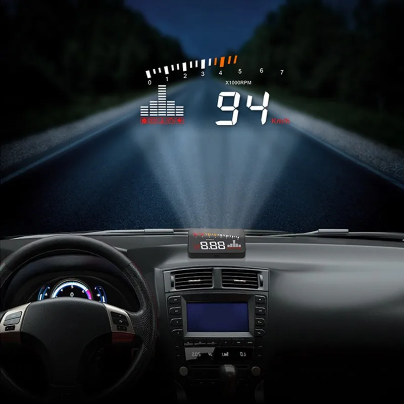 X5 Автомобиль HUD OBD II Дисплей превышение скорости Предупреждение Системы проектор