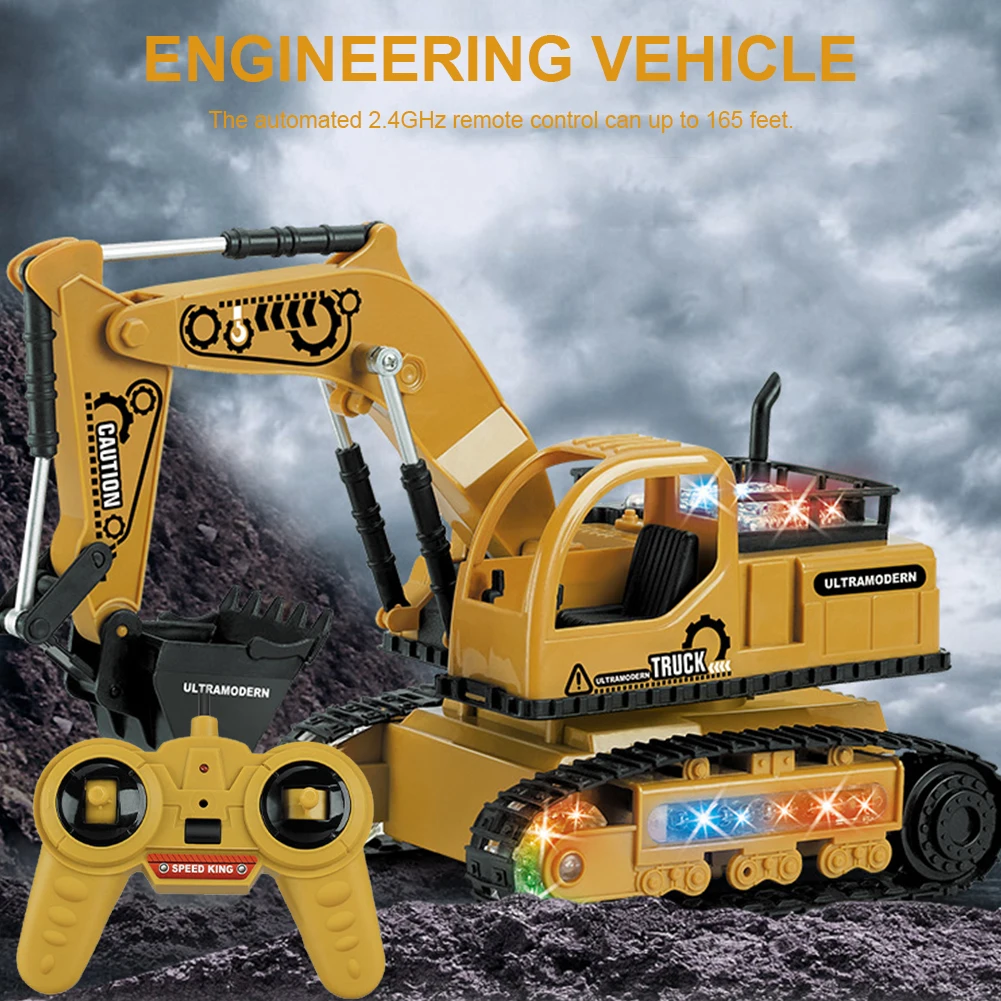 Pokich RC грузовик 2 4G экскаватор игрушка 4CH Полный функциональный пульт