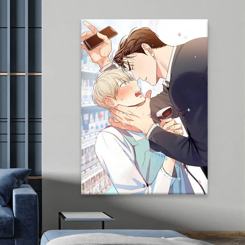 Картина на холсте аниме Yaoi настенный плакат и печать домашний декор декоративные