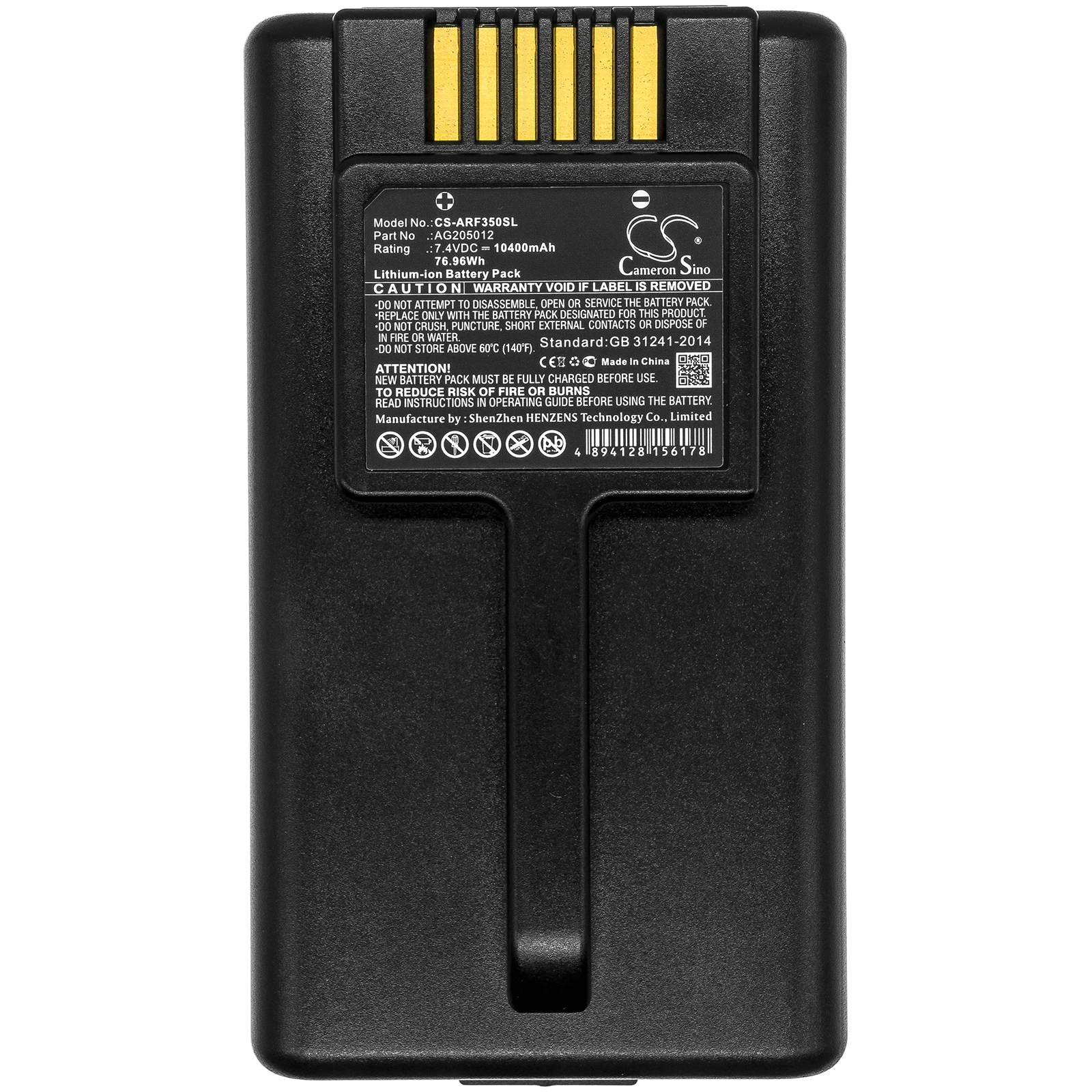 

Cameron Sino AG205012 Battery for AeroFlex IFR Marconi 10400mAh / 76.96Wh