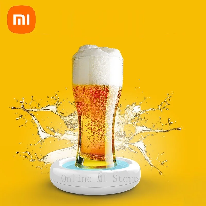 

New Xiaomi Beer Bubbler Household Ultrasonic Foaming Machine Portable Beer Foam Maker Sonic Foamer for Ice Beer Bar Accessories