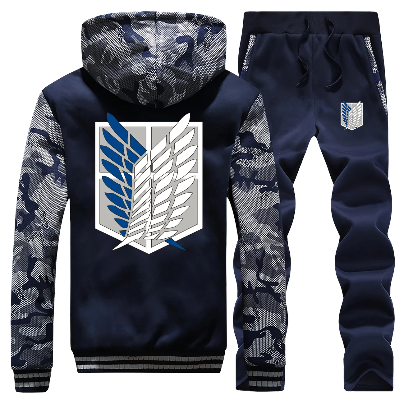 Толстая Толстовка с капюшоном атака на Титанов толстовка принтом Крылья свободы