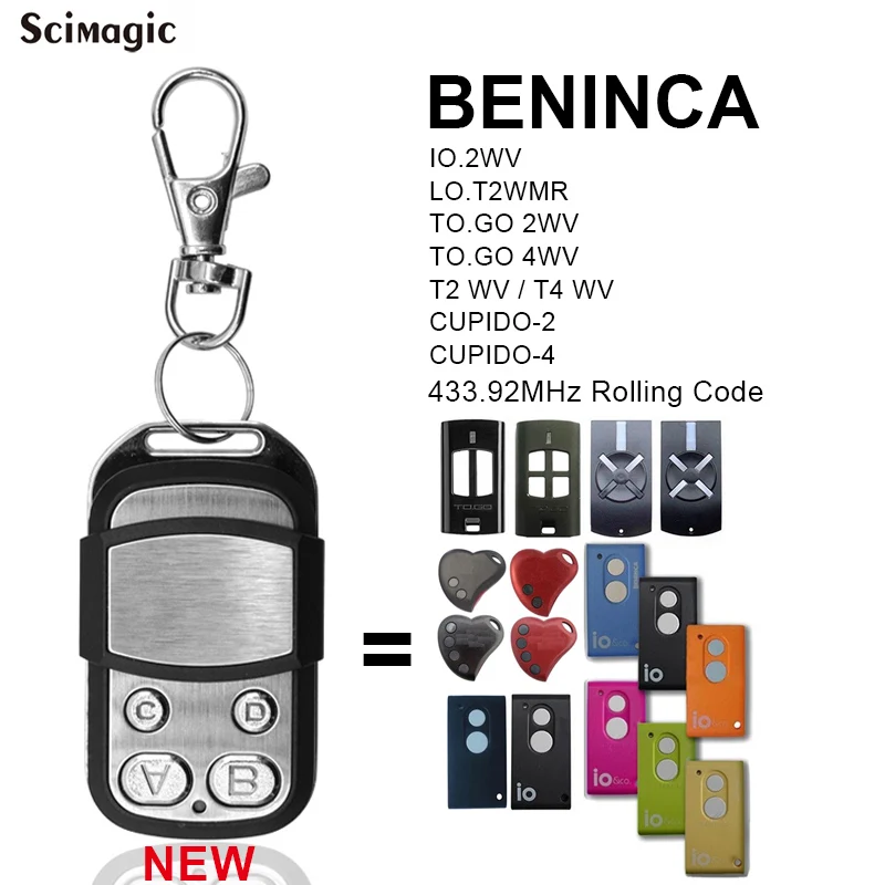 

Garage Remotes for BENINCA TO GO Remote Control TOGO 2VA 4VA 2WV 4WV T2 WV T4WV CUPIDO-2 CUPIDO-4 Beninca Command Compatible New