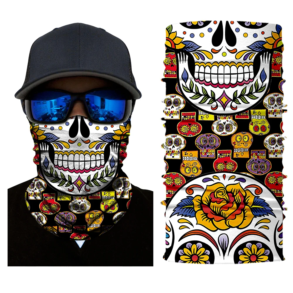 

Dust Proof Cycling 3D Face Mask Magic Headband Pirate Scarf Skull Skeleton Ghost Ski Headwear Headband Motorcycle Neck Bandana