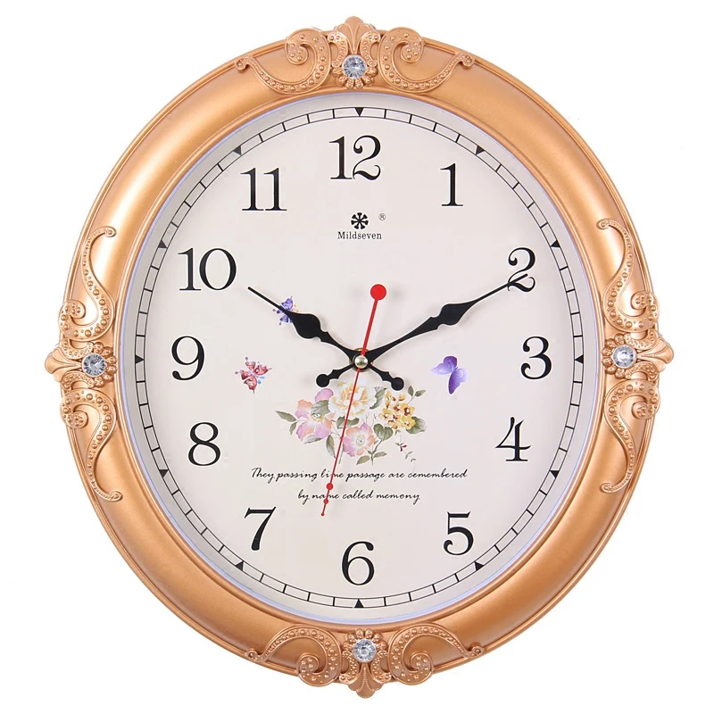 Европейские Большие настенные часы винтажные с механизмом украшение для