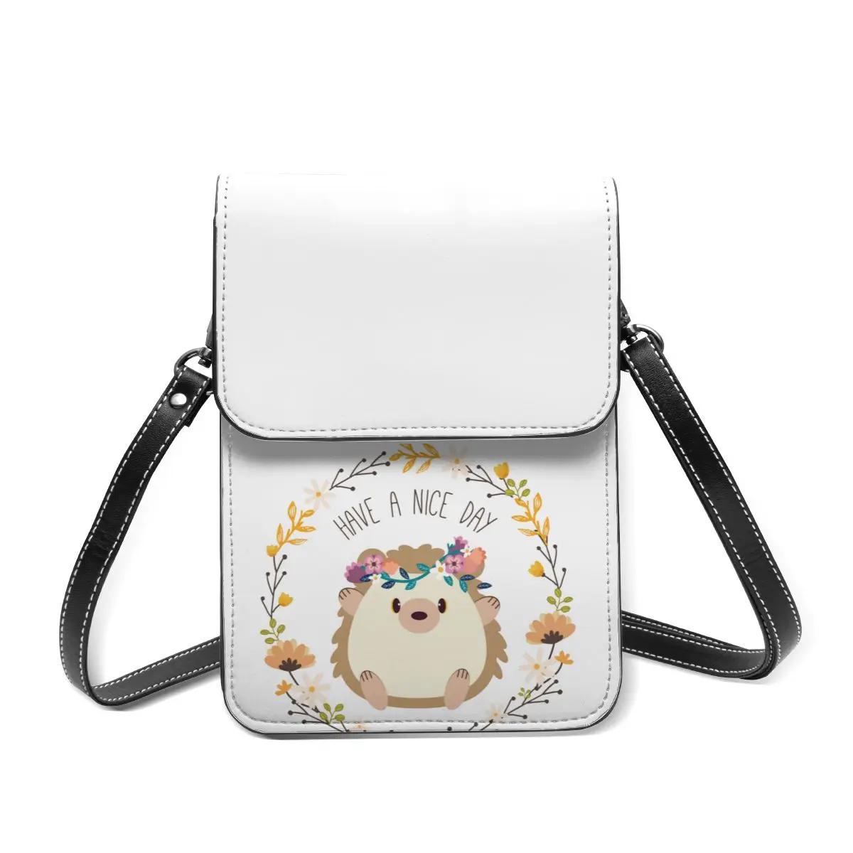 

Hedgehog Shoulder Bag Travel Leather Mobile Phone Bag Female Bulk Reusable Bags