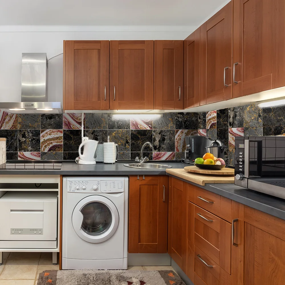 Мраморный кухонный фартук наклейка на плитку для ванной комнаты