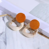 classic simple acrylic geometric dangle earrings vintage exaggerate statement jewelry accessories for women trendy drop earrings