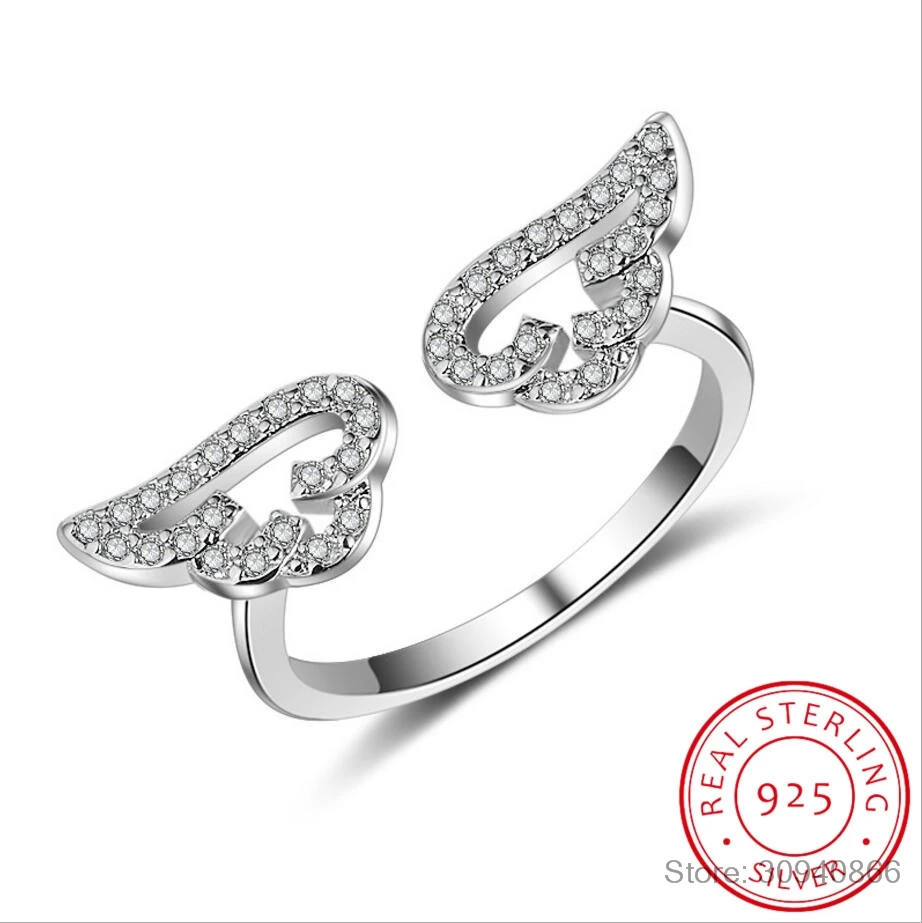 

Любителей кольцо с крыльями ангела 925 стерлингового серебра AAAAA циркония Обручальные кольца обручальные кольца для женщин, вечерние, ювелир...