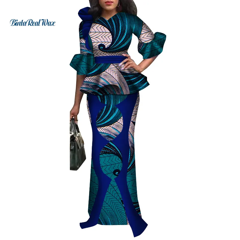 Традиционная африканская женская одежда 2 шт. Юбки наборы Африканский