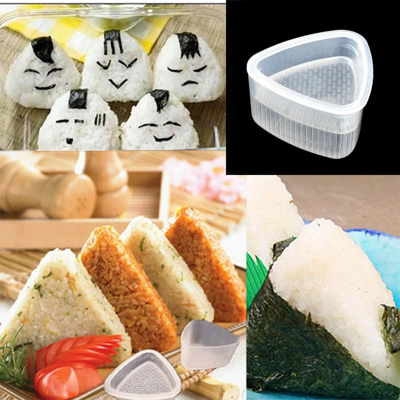 

2PCS Tool Kit DIY White Rice Ball Bento Press Onigiri Maker Mould