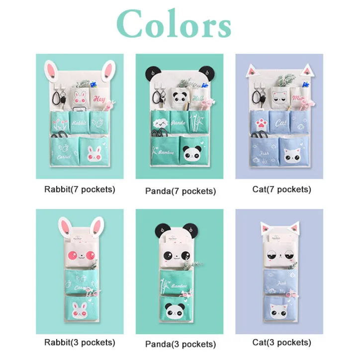 

Cartoon storage hanging bag home daily storage storage hanging bag household convenient hanging bag storage bag behind the door