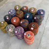 500g natural gradient color wool thread rainbow color oil painting effect medium coarse mohair yarn diy sweater scarf thread
