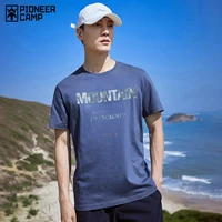 pioneer camp summer top tees men t shirts mountain print outdoors black white blue o neck mens clothing xtk08101027h