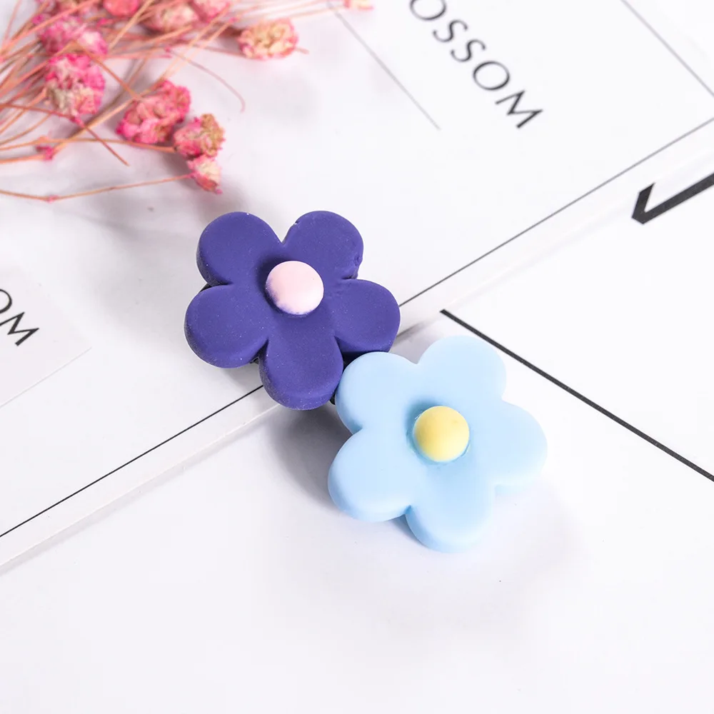 Sky blue Royal blue Заколки для волос для маленьких девочек яркие цвета цветок шпильки зажимы для волос Утконос головные уборы милые аксессуары для волос заколки для волос для девочек вечерние - Цвет: Sky blue Royal blue