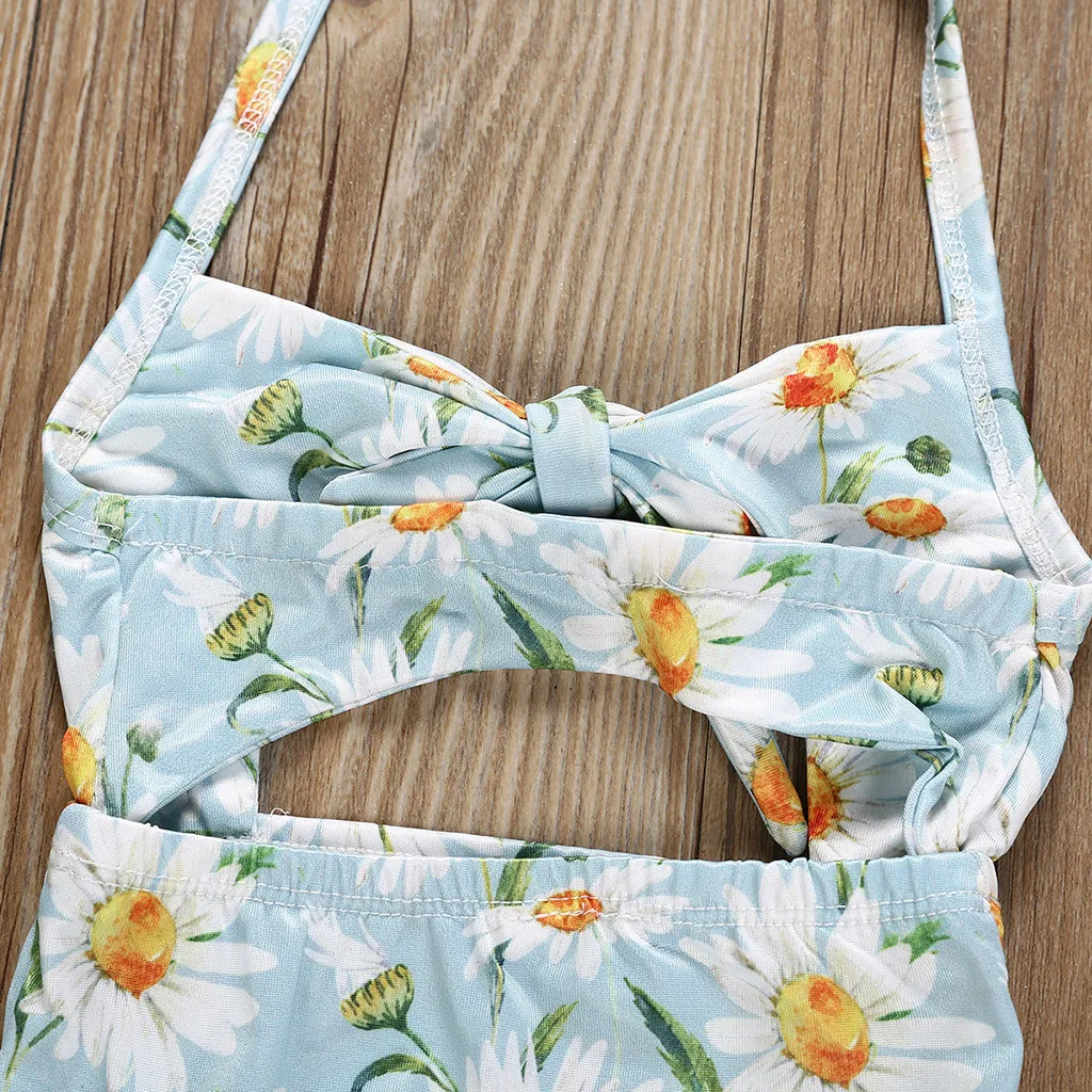 Детская одежда для купания жилет с цветочным принтом маленьких девочек летняя