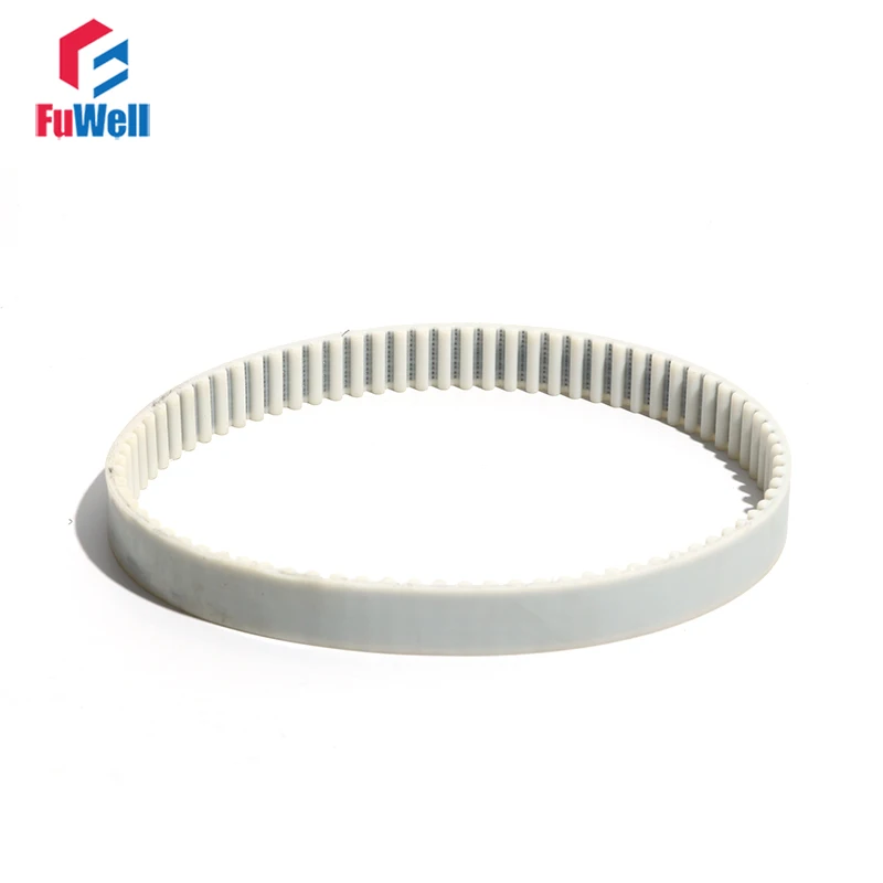 

White PU HTD5M Timing Belt Polyurethane Gear Belt 15/20/25/30mm Width 1870/1880/1890/1900/1920mm Closed Loop Toothed Pulley Belt