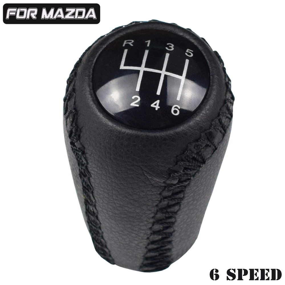 Кожаная ручка переключения передач Mnaual для MAZDA CX-7 ER/MX-5 NC III/MAZDA 6 II GH/MAZDA 5 CR CW/MAZDA 3 BK BL 3 5 6 Series