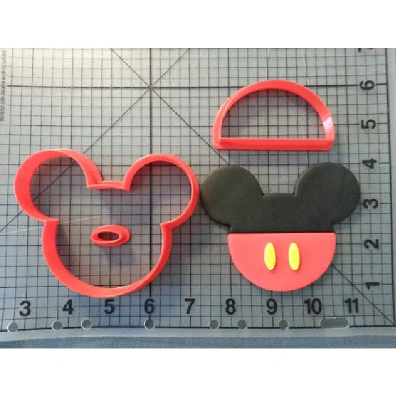 Мышь с брюками левый и правый башмак помадка резак набор кекс Топ форма украшения