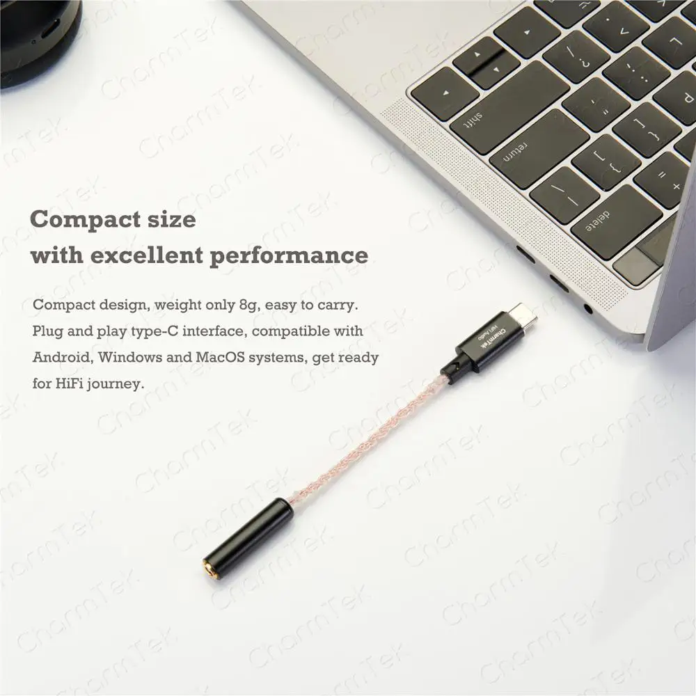 CharmTek USB C Hi-Fi аудио портативный усилитель для наушников Qualcomm 32-битный DAC Pixel 4 Note 10 iPad
