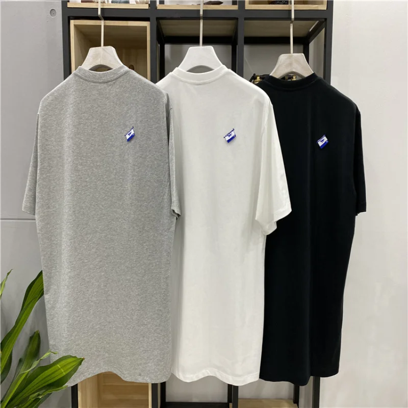 Camiseta bordada de Monster Fox para hombre y mujer, camiseta de manga corta con estampado de oso tridimensional, serie decorativa, 1:1