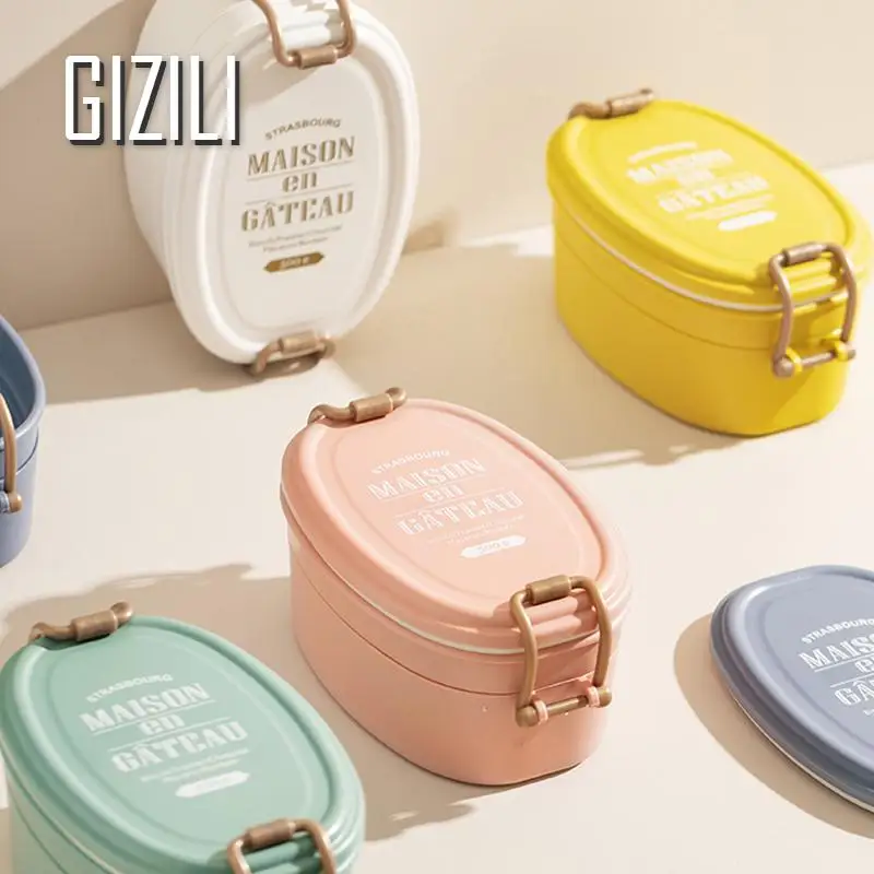 

Double Layer Plastic Bento Box Japanese Style Kids Lunch Box for School Accessories Microwave Food Storage Containers Tableware