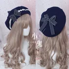 Берет Шляпа Лолита Милая женская шляпа с бантом ромашки