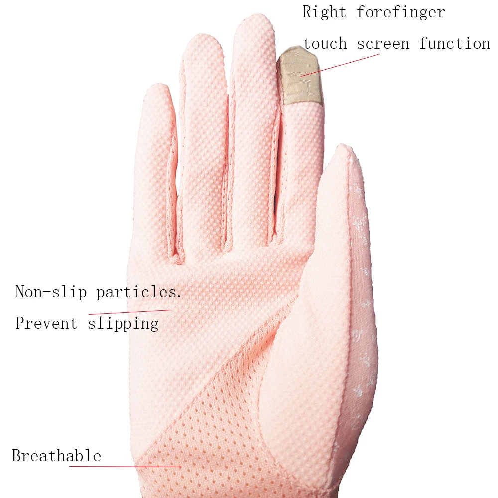 

Women's Mid-long Summer Cotton Thin Gloves Autumn Slip-proof Touch Screen Short Style Sunscreen Sleeve Driving Gloves guantes