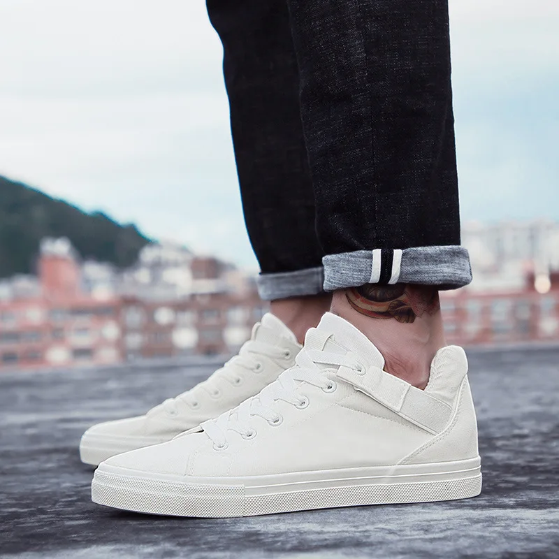 

2020 Sneakers Mens Canvas Shoes Fashion Cool Street Sneakers Breathable Men's Casual Shoes Male Brand Classic Black White Shoes