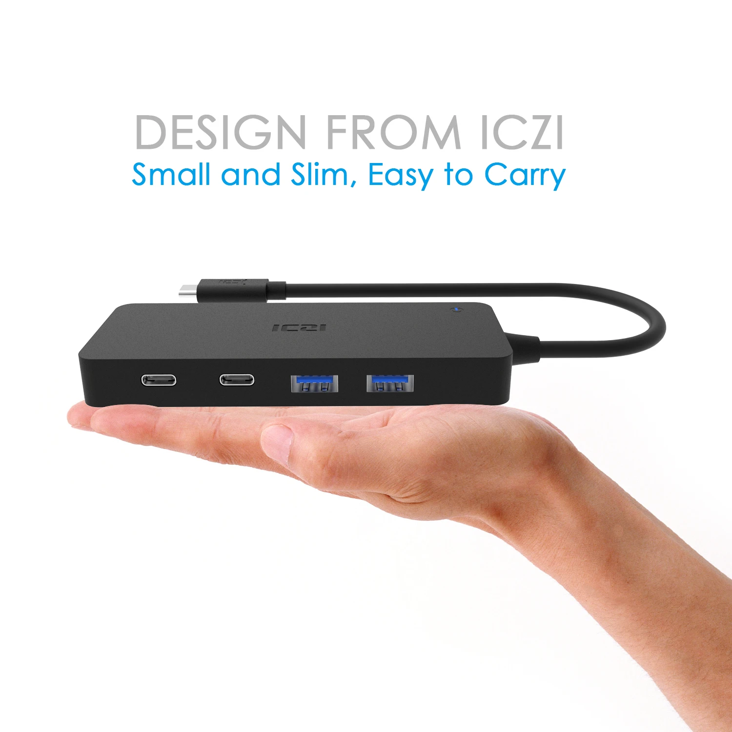 ICZI 8 в 1 USB C концентратор type до 4 * 3 0 + SD/TF кард ридер 2 порт для передачи данных с