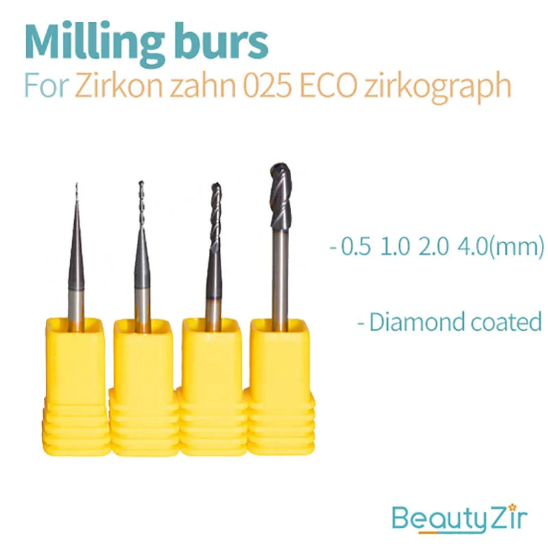 4 шт. zirkonzahn 025 эко фрезерные боры для стоматологические CAD CAM фрезерный